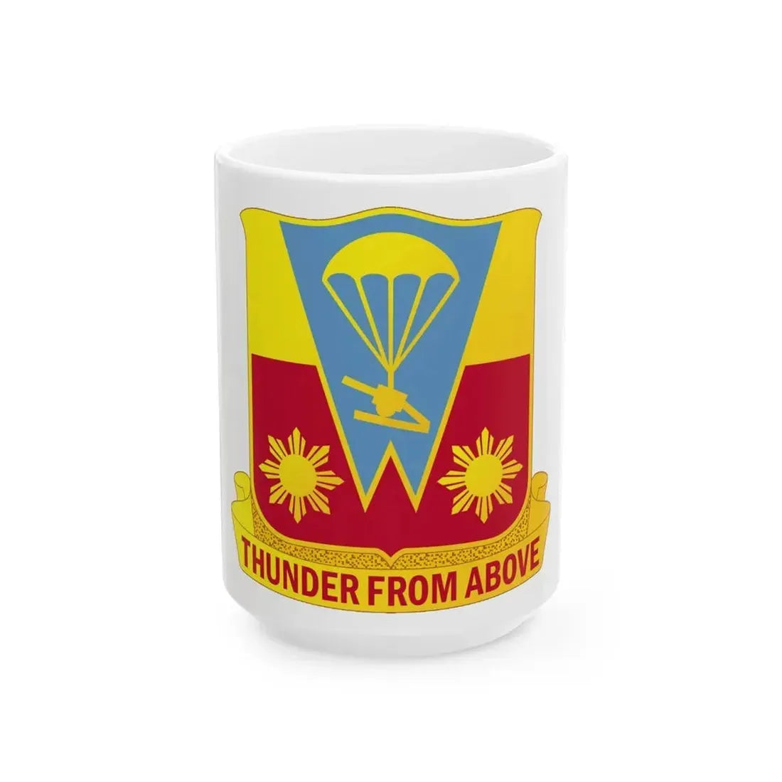 674th Airborne Field Artillery Battalion (U.S. Army) White Coffee Mug 15oz - Go Mug Yourself