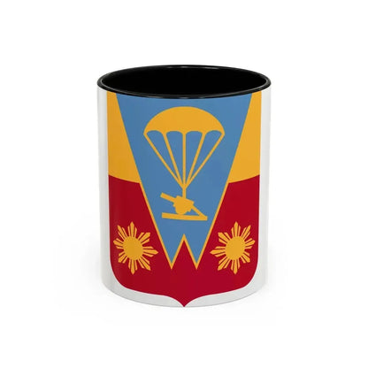 674th Airborne Field Artillery Battalion v2 (U.S. Army) Accent Coffee Mug 11oz Black - Go Mug Yourself
