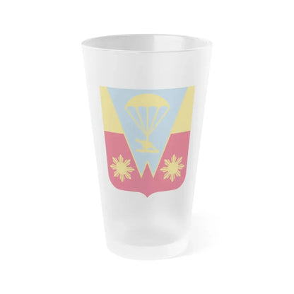 674th Airborne Field Artillery Battalion v2 (U.S. Army) Frosted Pint Glass 16oz 16oz Frosted - Go Mug Yourself