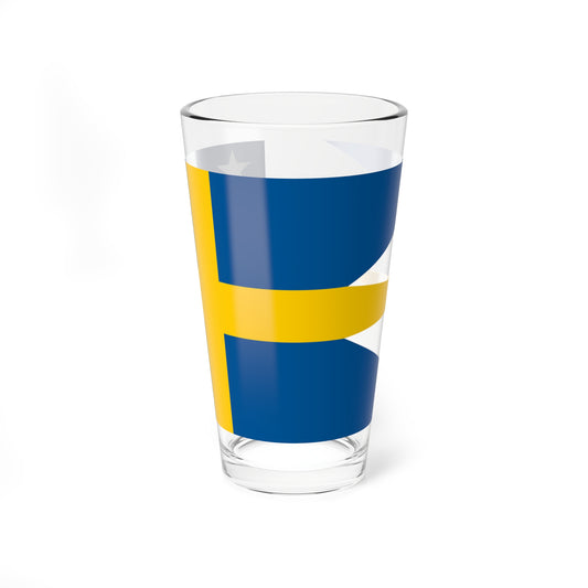 Naval Rank Flag of Sweden - Amiralsflagga (Sweden) Pint Glass 16oz