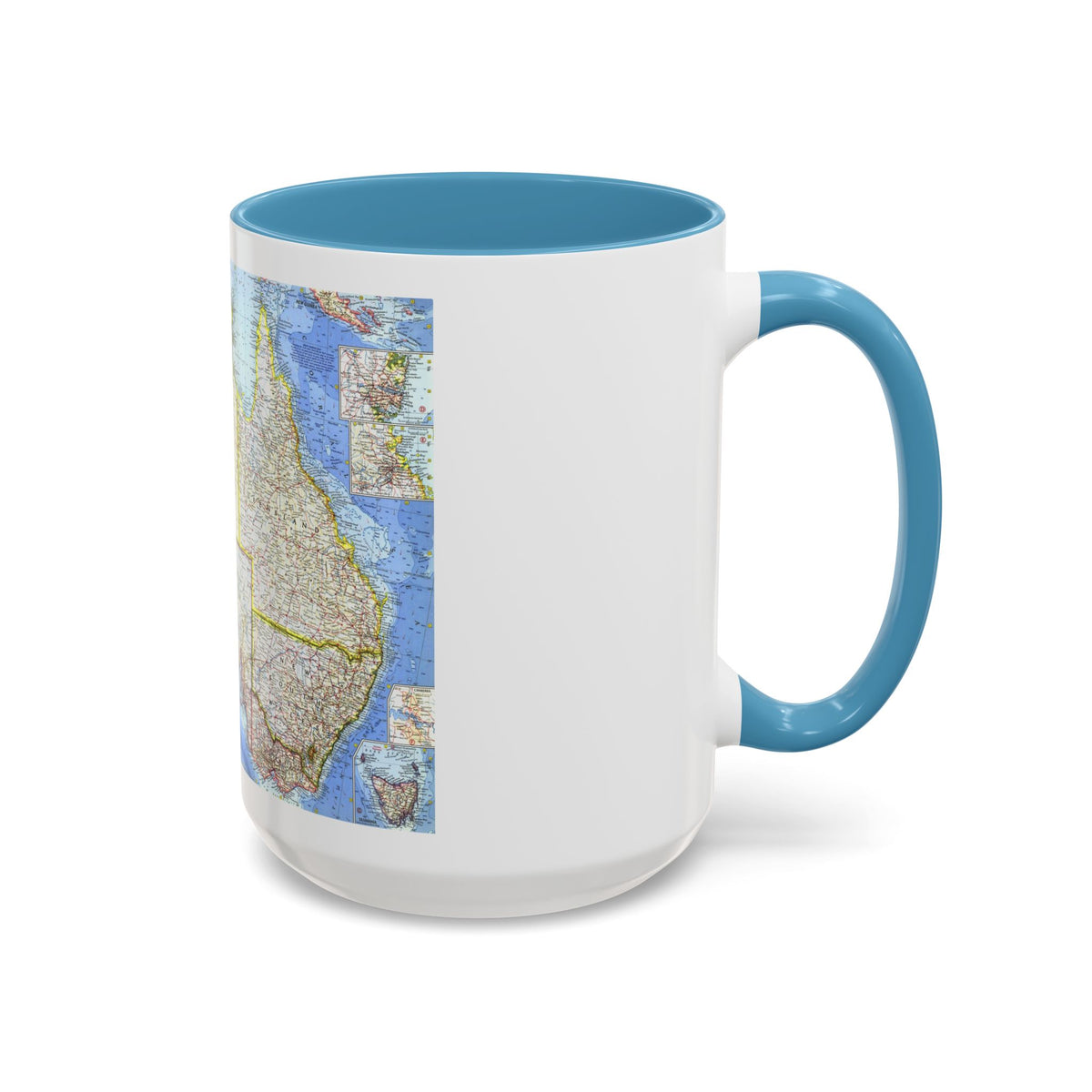 Australia (1963) (Map) Accent Coffee Mug