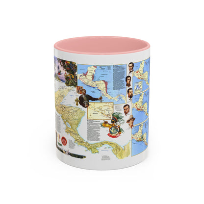 Central America Past and Present (1986) (Map) Accent Coffee Mug