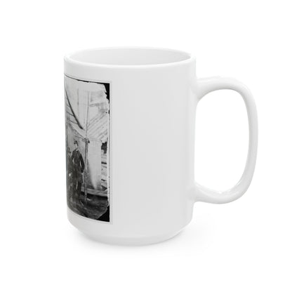 Brandy Station, Va. Gen. Rufus Ingalls And Staff, Chief Quartermaster, And Officers, Army Of The Potomac Headquarters (U.S. Civil War) White Coffee Mug