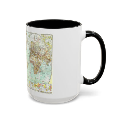 World Map (1957) (Map) Accent Coffee Mug