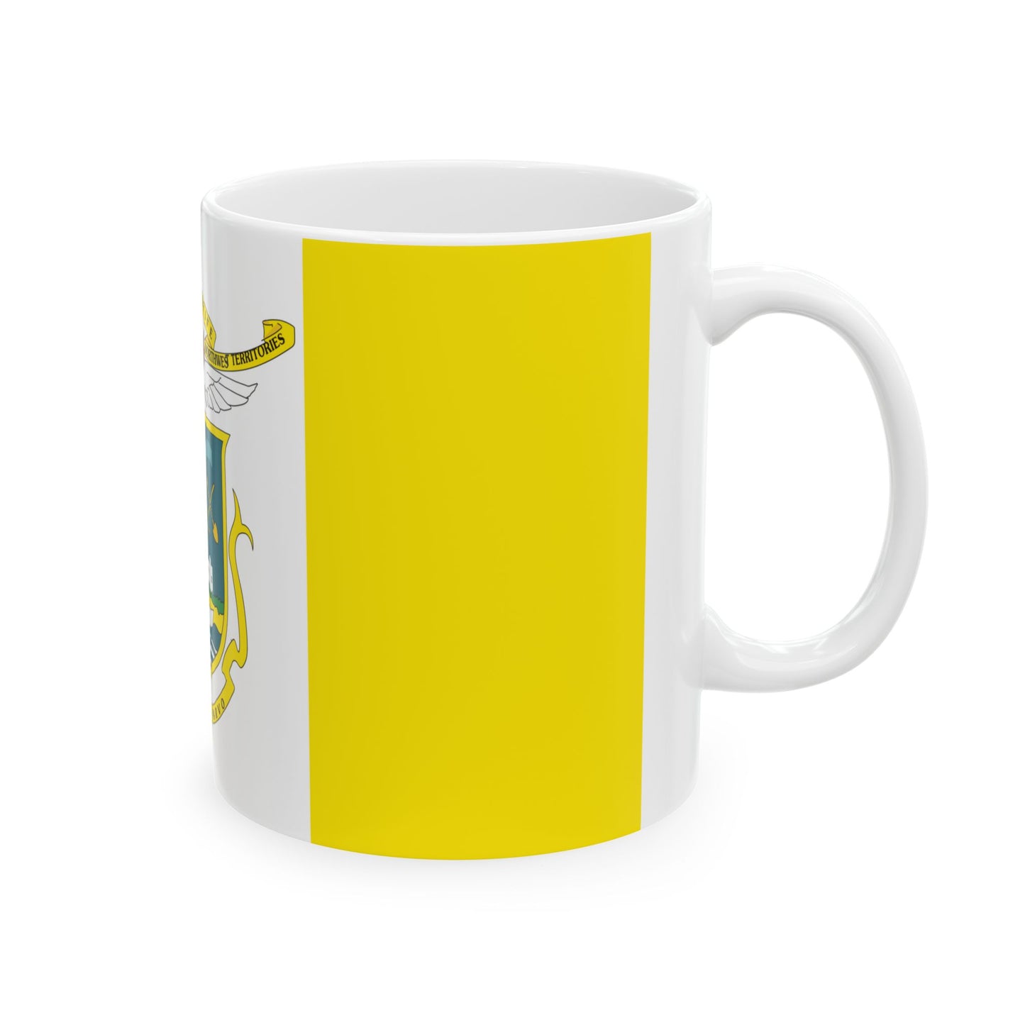 Flag of Yellowknife NWT Canada - White Coffee Mug-Go Mug Yourself