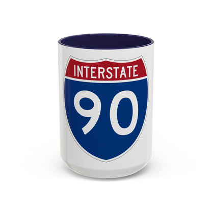 Interstate 90 (U.S. Highways) Accent Coffee Mug
