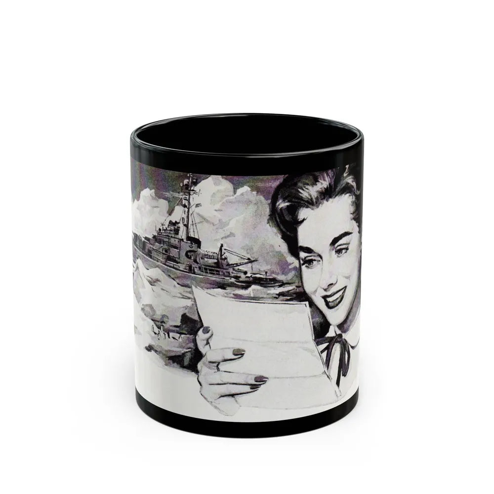 Campana Italian Balm advertisement, Cosmopolitan Illustration, March 1958 - Black Coffee Mug-11oz-Go Mug Yourself