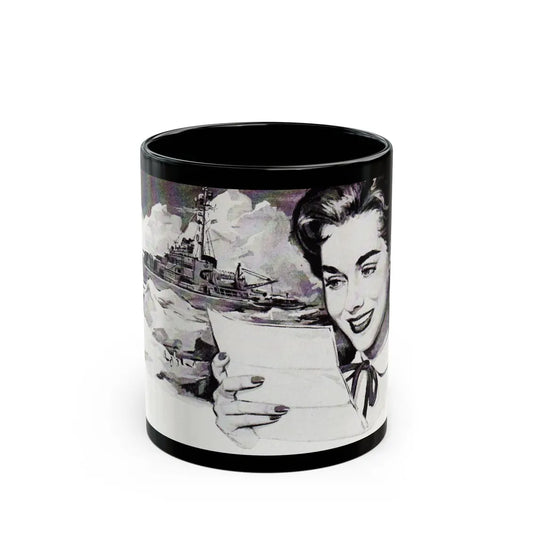 Campana Italian Balm advertisement, Cosmopolitan Illustration, March 1958 - Black Coffee Mug-11oz-Go Mug Yourself