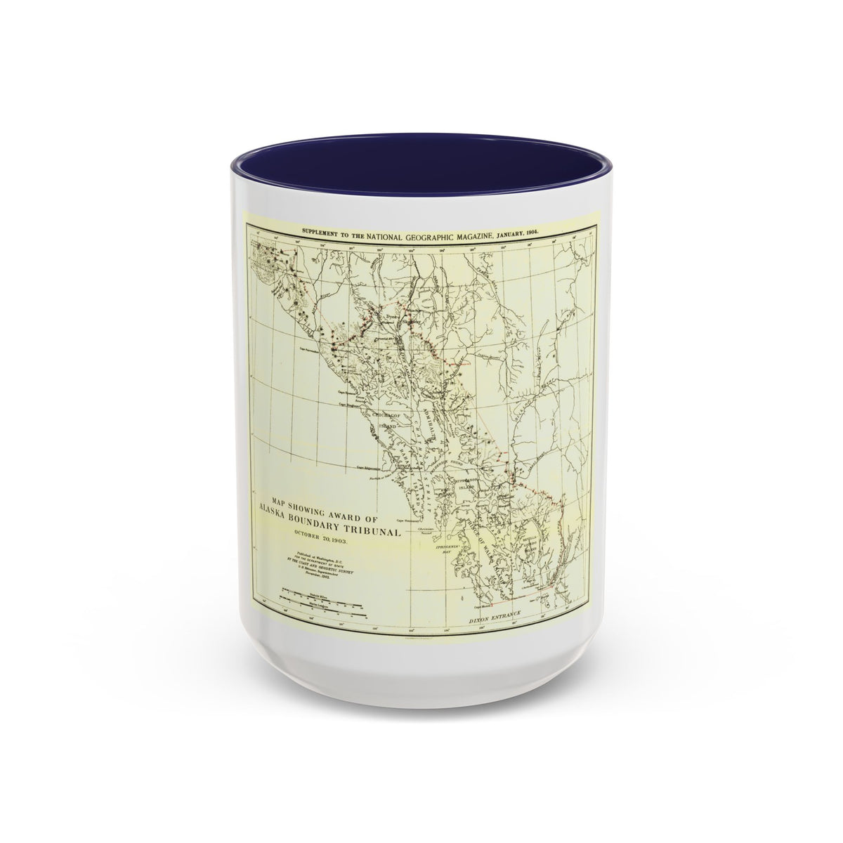 USA - Alaska (1903) (Map) Accent Coffee Mug