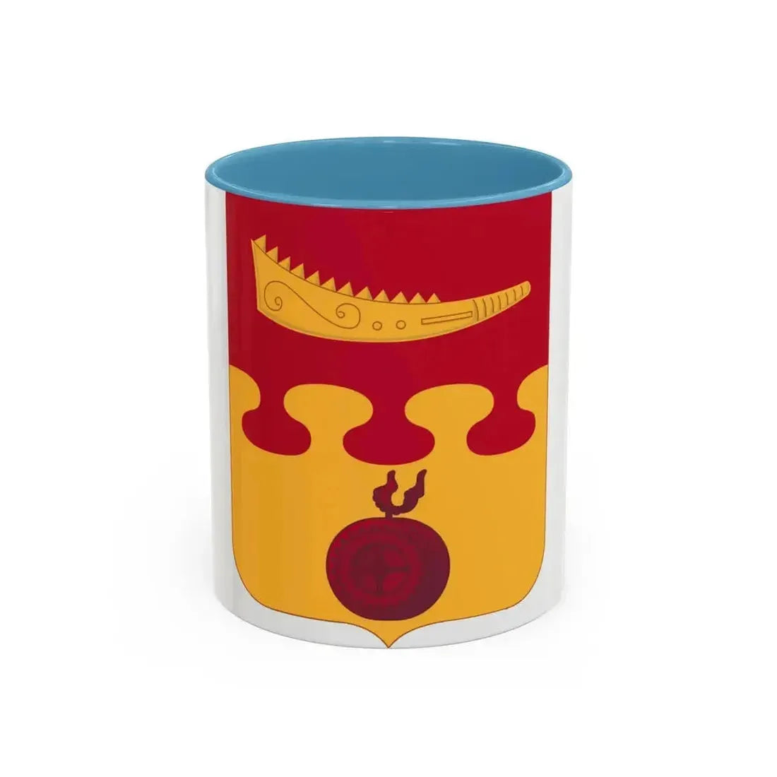 675th Airborne Field Artillery Battalion v2 (U.S. Army) Accent Coffee Mug 11oz Light Blue - Go Mug Yourself