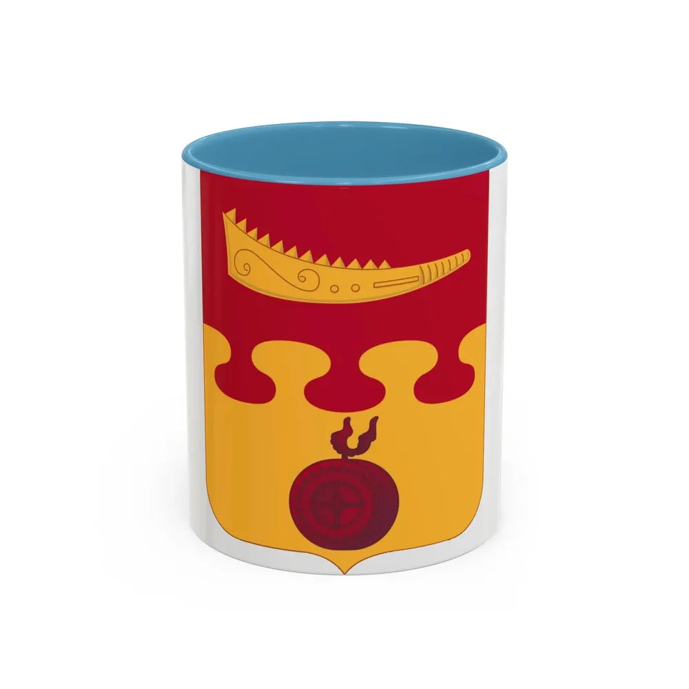 675th Airborne Field Artillery Battalion v2 (U.S. Army) Accent Coffee Mug 11oz Light Blue - Go Mug Yourself