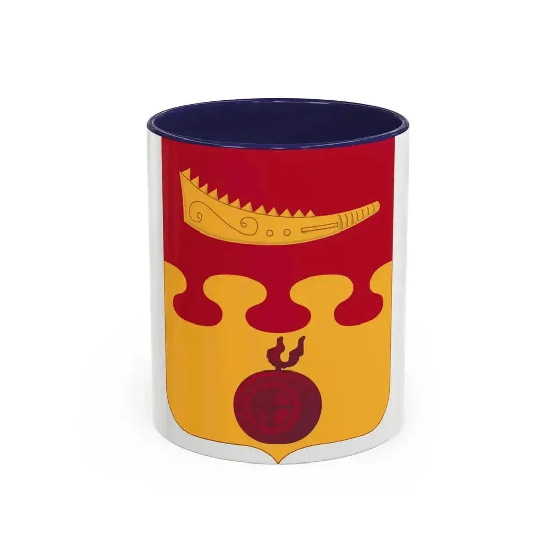 675th Airborne Field Artillery Battalion v2 (U.S. Army) Accent Coffee Mug 11oz Navy - Go Mug Yourself