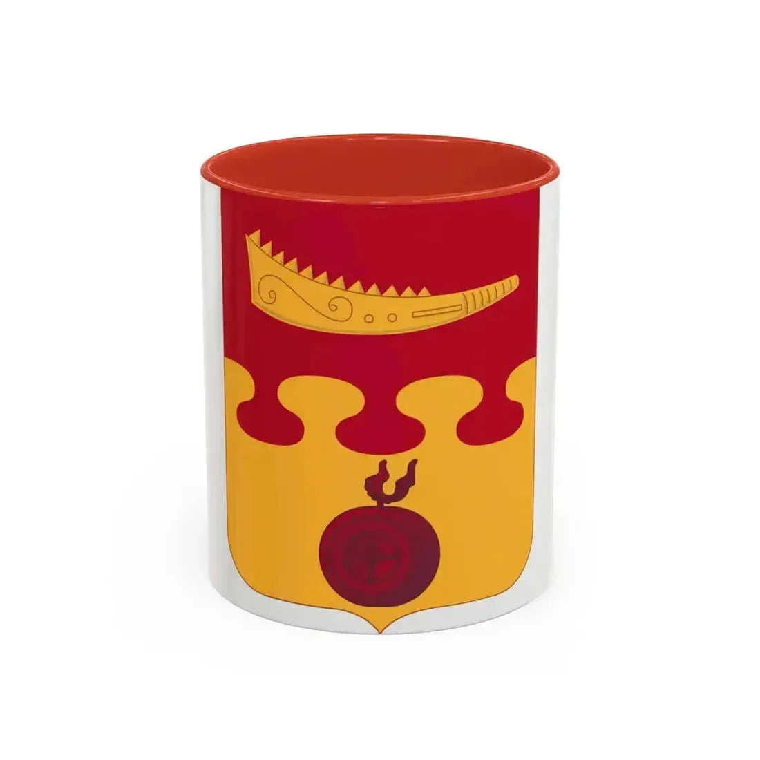 675th Airborne Field Artillery Battalion v2 (U.S. Army) Accent Coffee Mug 11oz Red - Go Mug Yourself