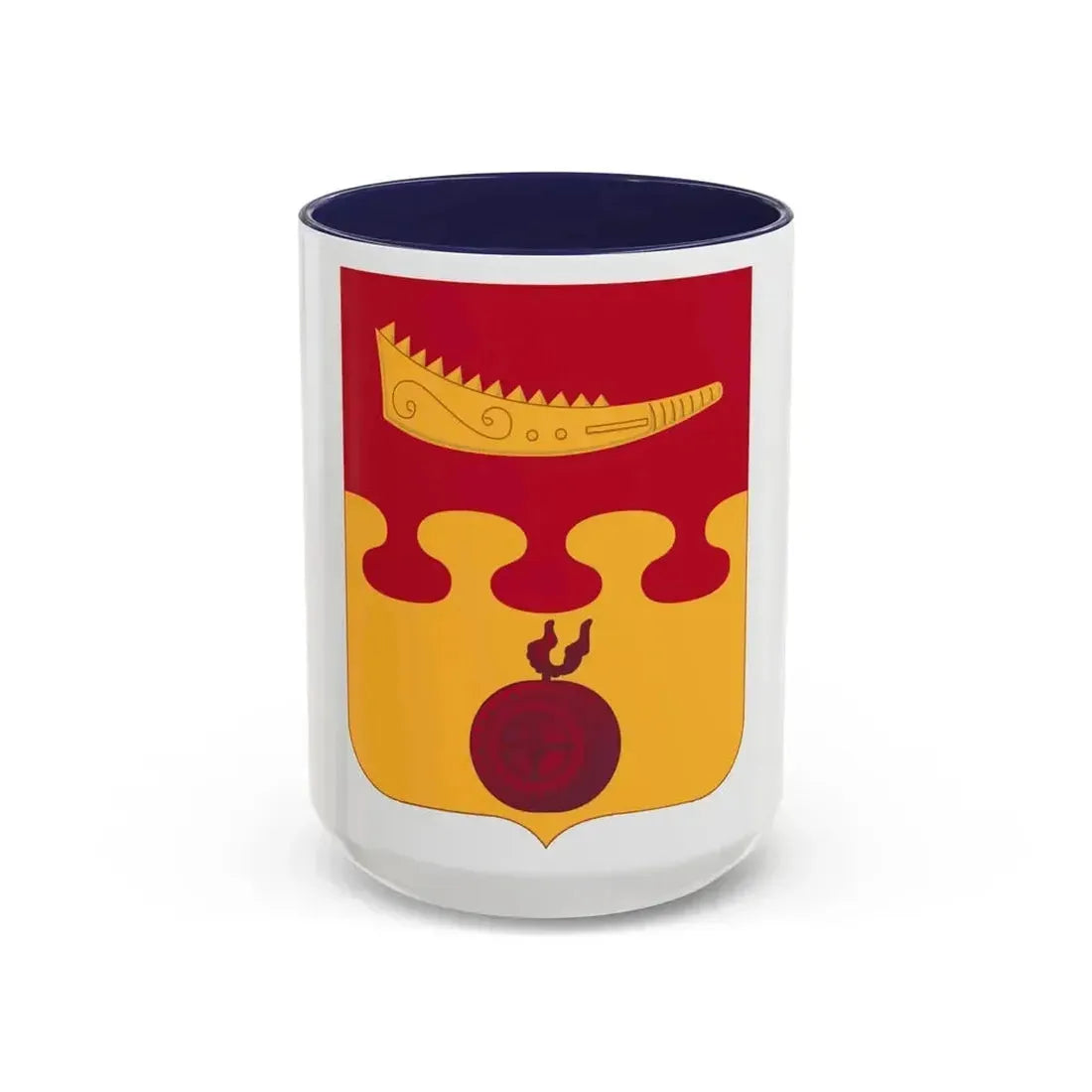 675th Airborne Field Artillery Battalion v2 (U.S. Army) Accent Coffee Mug 15oz Navy - Go Mug Yourself