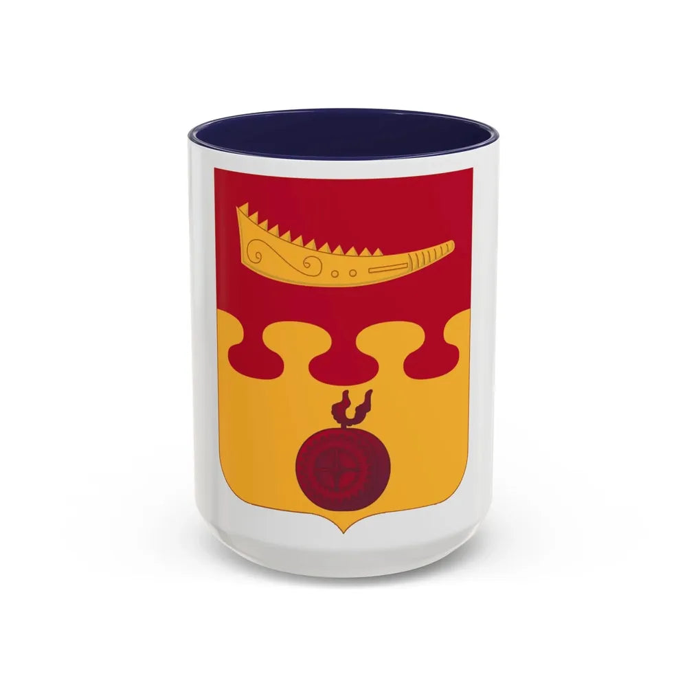 675th Airborne Field Artillery Battalion v2 (U.S. Army) Accent Coffee Mug 15oz Navy - Go Mug Yourself