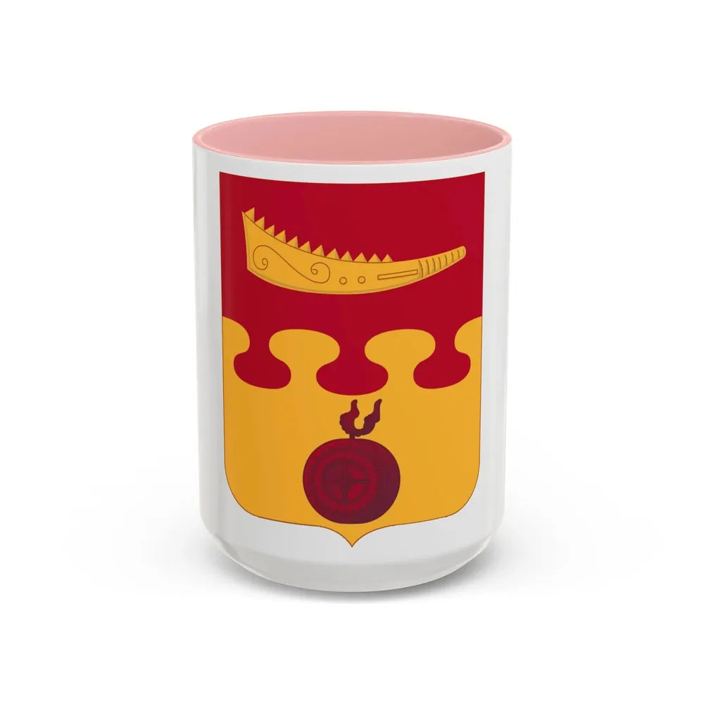 675th Airborne Field Artillery Battalion v2 (U.S. Army) Accent Coffee Mug 15oz Pink - Go Mug Yourself