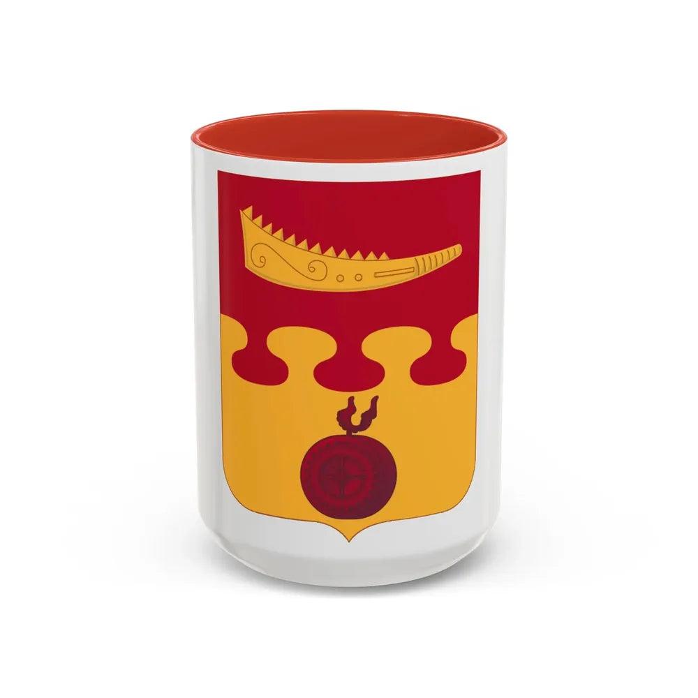 675th Airborne Field Artillery Battalion v2 (U.S. Army) Accent Coffee Mug 15oz Red - Go Mug Yourself