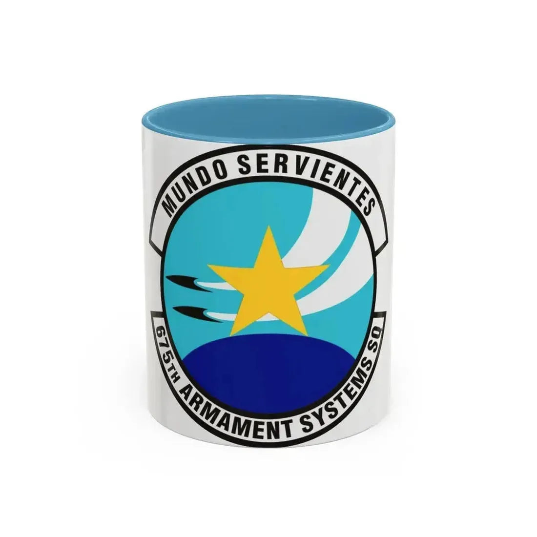 675th Armament Systems Squadron (U.S. Air Force) Accent Coffee Mug 11oz Light Blue - Go Mug Yourself