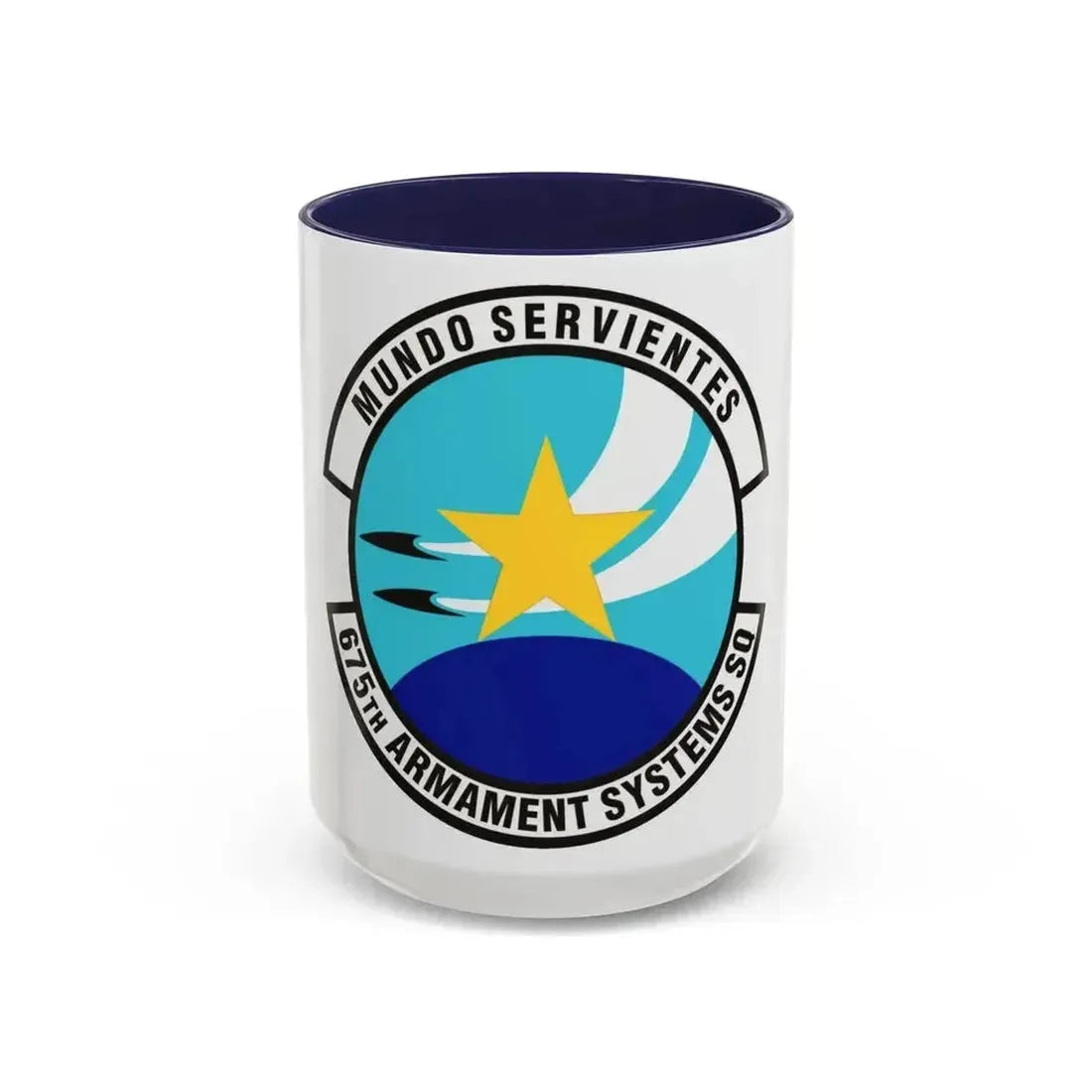 675th Armament Systems Squadron (U.S. Air Force) Accent Coffee Mug 15oz Navy - Go Mug Yourself