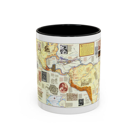 Americas - Spain in the (1992) (Map) Accent Coffee Mug