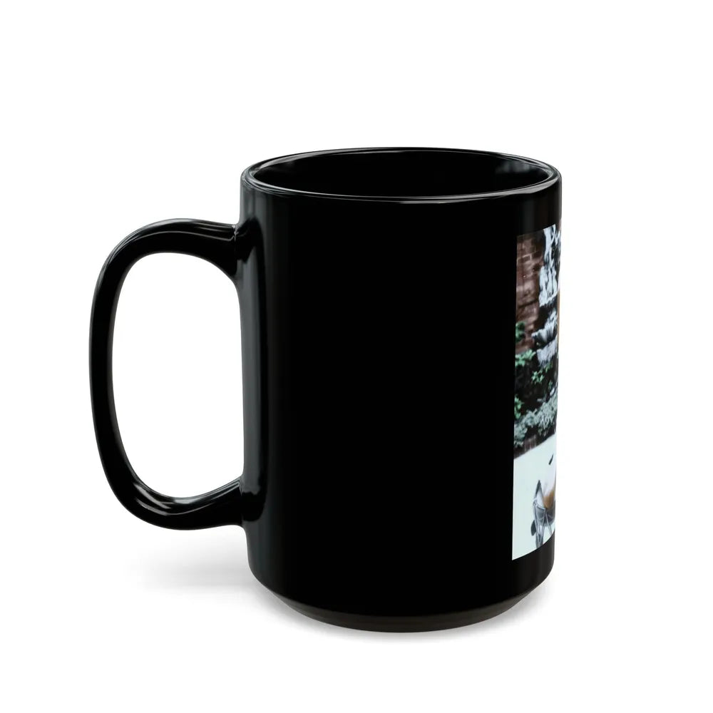 Julie Ege #100 (Vintage Female Icon) Black Coffee Mug-Go Mug Yourself