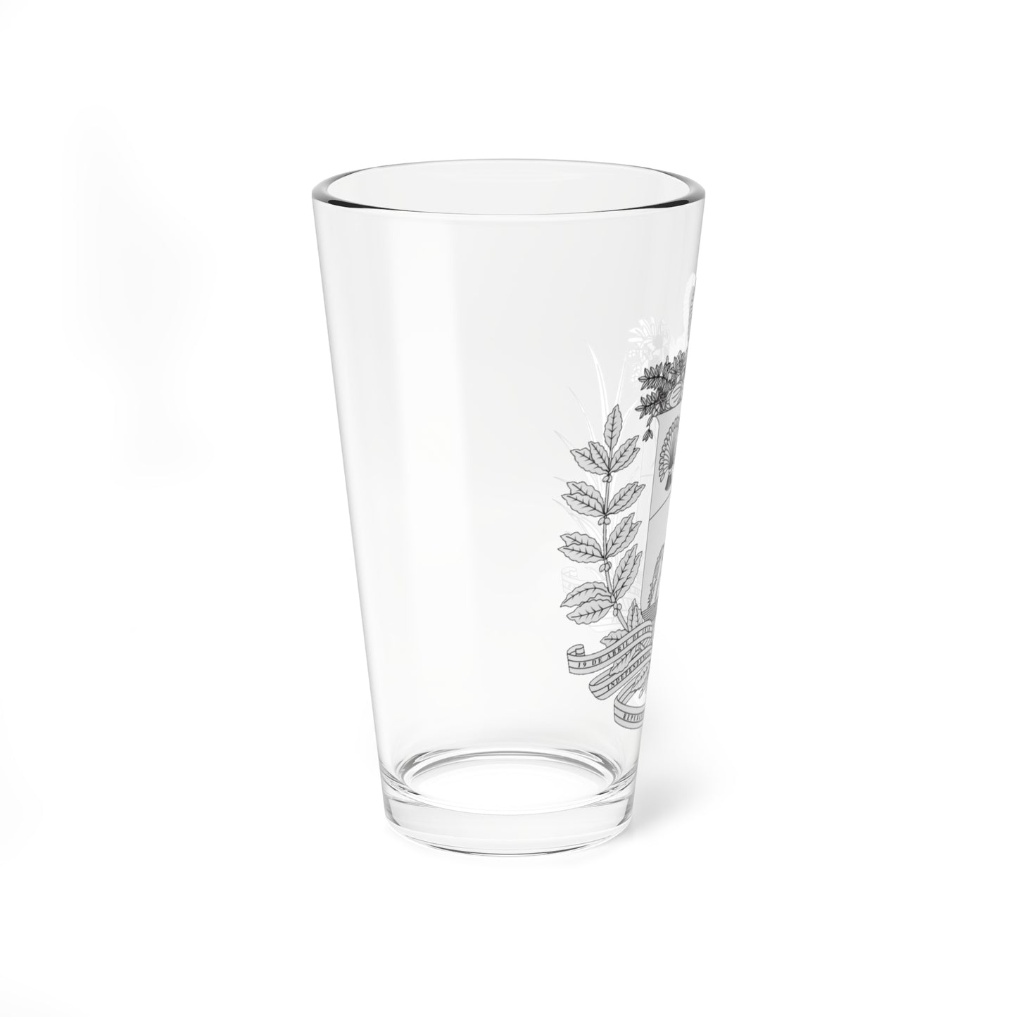 Coat of arms of Venezuela 1954 Monochrome (Venezuela) (Coat of Arms) Pint Glass 16oz