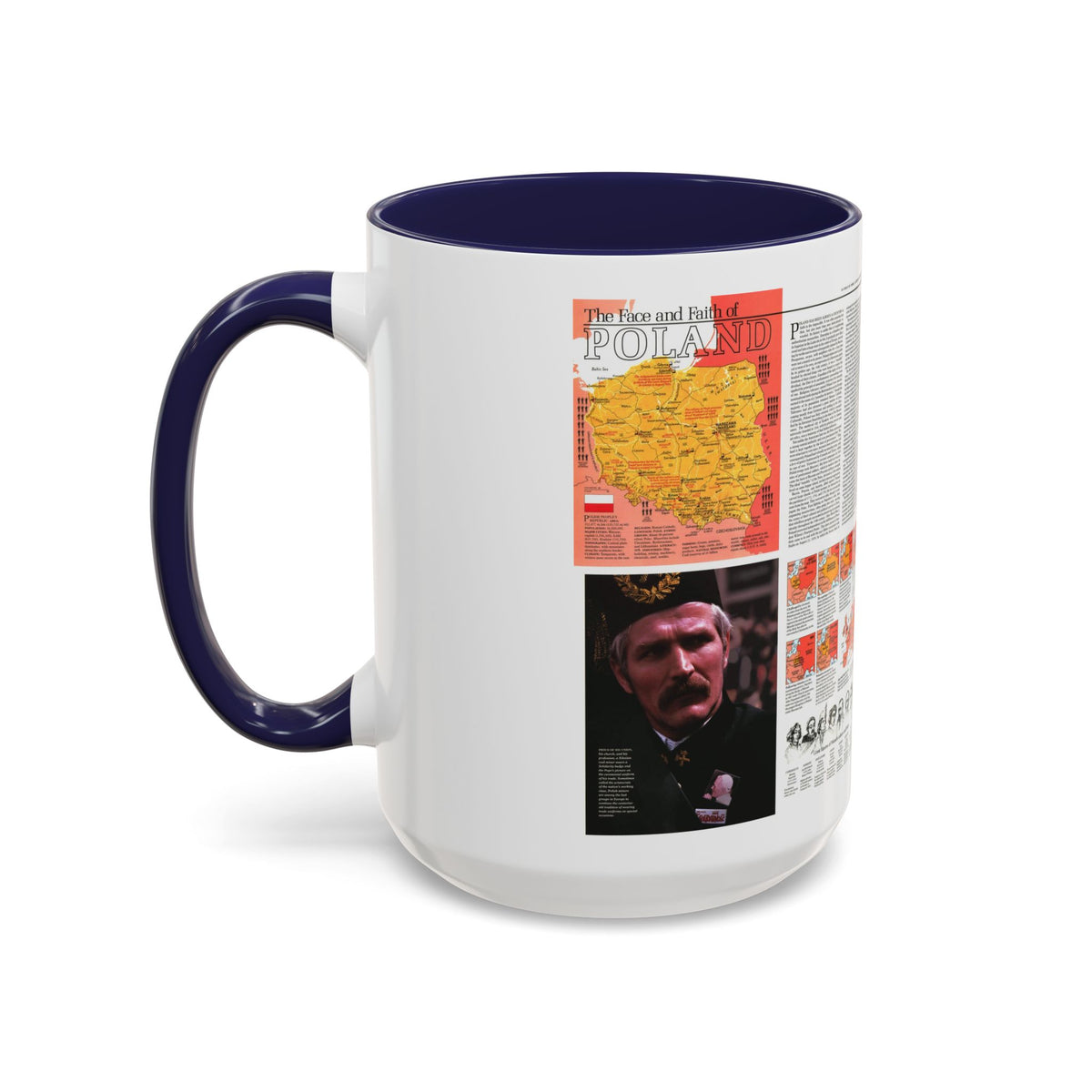 Poland - The Face and Faith 1 (1982) (Map) Accent Coffee Mug