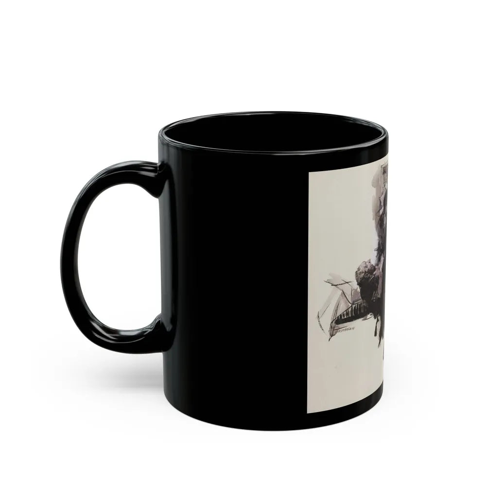 Crime Story Magazine Illustration - Black Coffee Mug-Go Mug Yourself