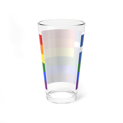 LGBTQ Greek Pride Flag (Greece) Pint Glass 16oz