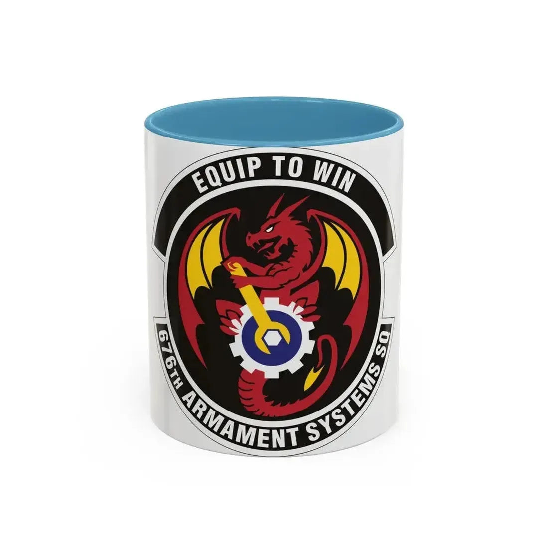 676th Armament Systems Squadron (U.S. Air Force) Accent Coffee Mug 11oz Light Blue - Go Mug Yourself