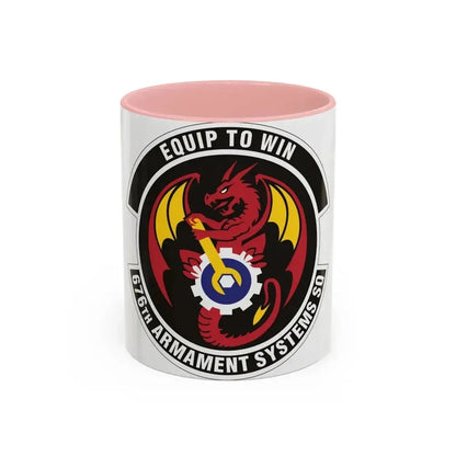 676th Armament Systems Squadron (U.S. Air Force) Accent Coffee Mug 11oz Pink - Go Mug Yourself