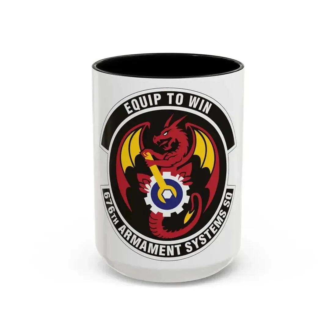 676th Armament Systems Squadron (U.S. Air Force) Accent Coffee Mug 15oz Black - Go Mug Yourself