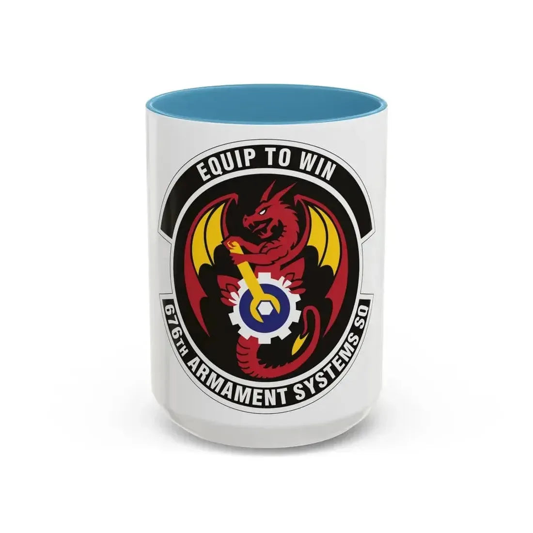 676th Armament Systems Squadron (U.S. Air Force) Accent Coffee Mug 15oz Light Blue - Go Mug Yourself