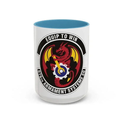 676th Armament Systems Squadron (U.S. Air Force) Accent Coffee Mug 15oz Light Blue - Go Mug Yourself