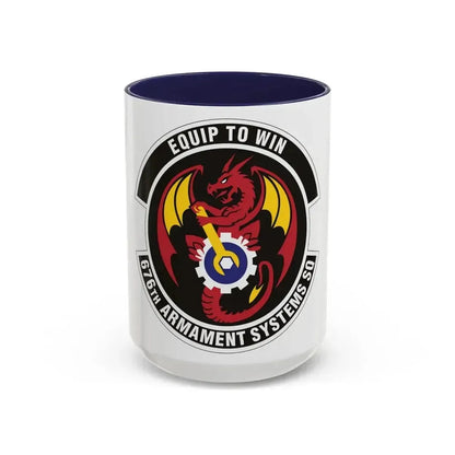 676th Armament Systems Squadron (U.S. Air Force) Accent Coffee Mug 15oz Navy - Go Mug Yourself
