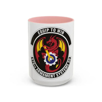 676th Armament Systems Squadron (U.S. Air Force) Accent Coffee Mug 15oz Pink - Go Mug Yourself