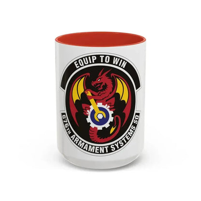 676th Armament Systems Squadron (U.S. Air Force) Accent Coffee Mug 15oz Red - Go Mug Yourself