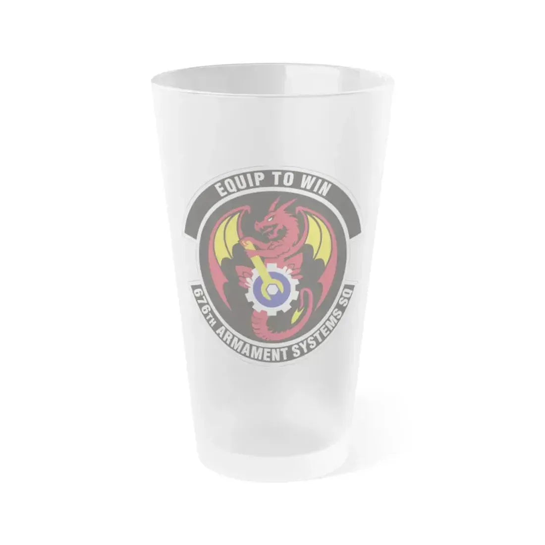 676th Armament Systems Squadron (U.S. Air Force) Frosted Pint Glass 16oz 16oz Frosted - Go Mug Yourself