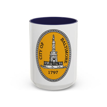 Seal of Baltimore Maryland - Accent Coffee Mug
