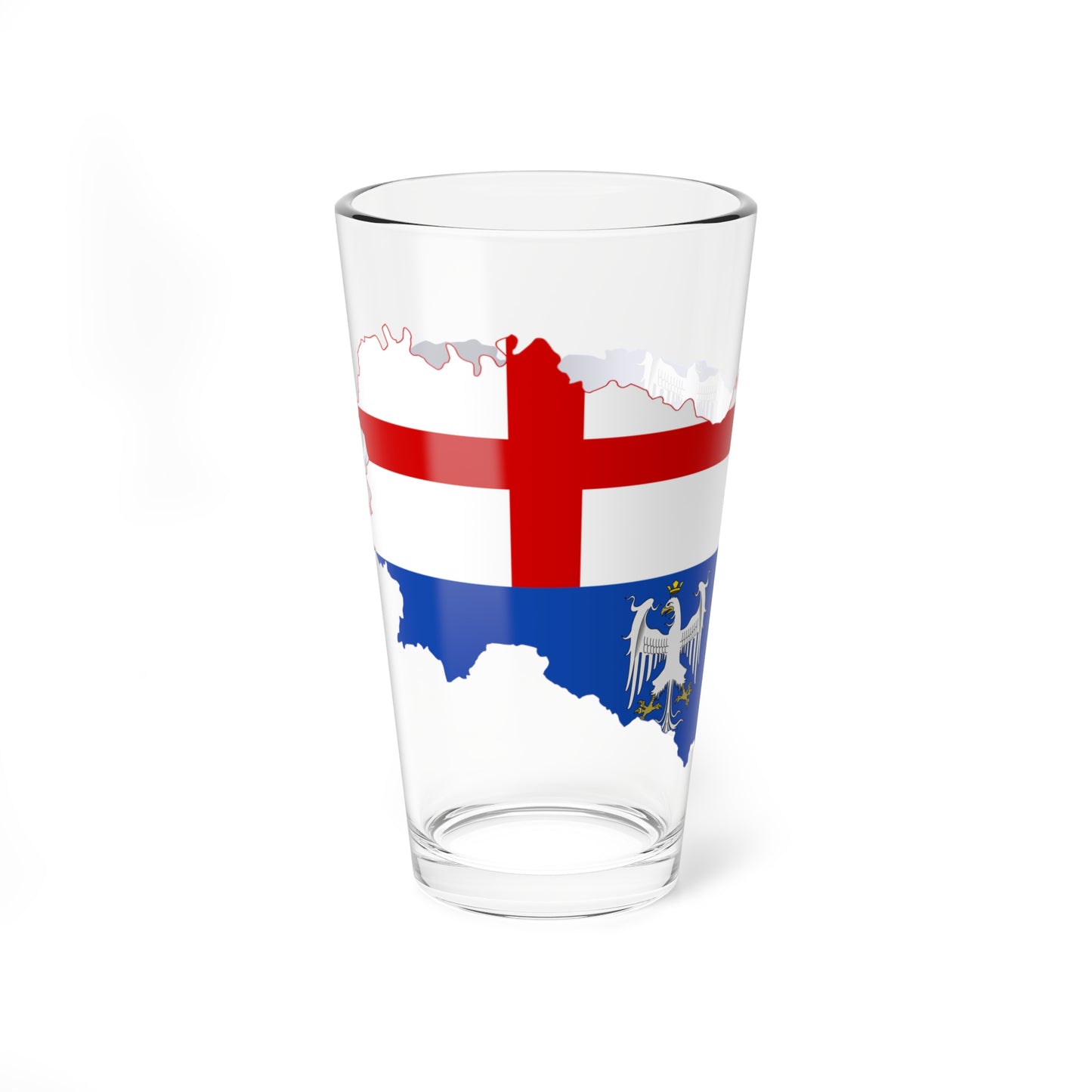 Flag map of Emilia (Italy) Pint Glass 16oz