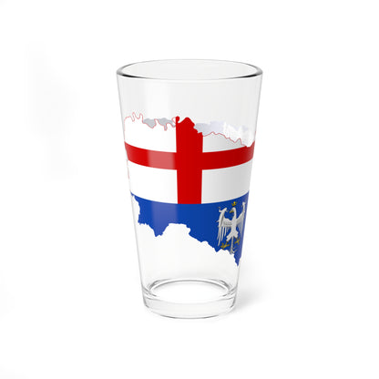 Flag map of Emilia (Italy) Pint Glass 16oz