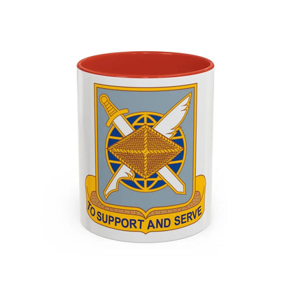 Finance Corps (U.S. Army) Accent Coffee Mug-11oz-Red-Go Mug Yourself