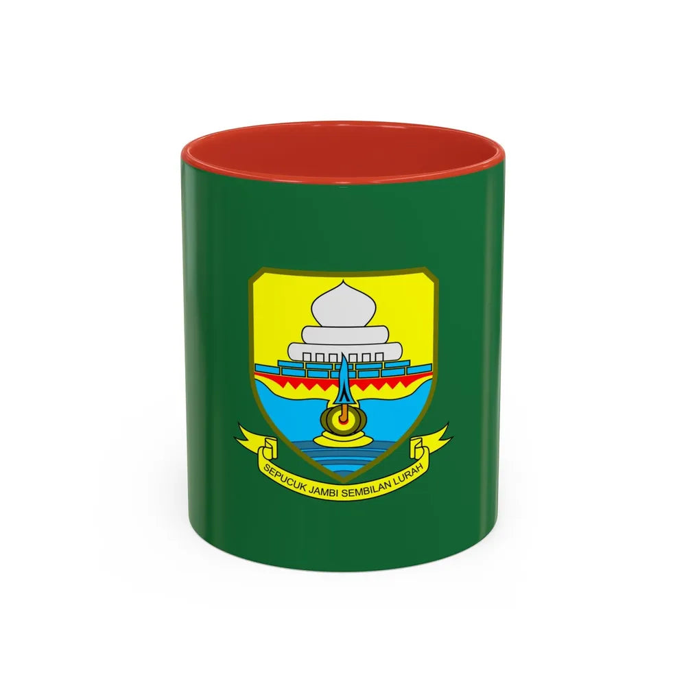 Flag of Jambi Indonesia - Accent Coffee Mug-11oz-Red-Go Mug Yourself