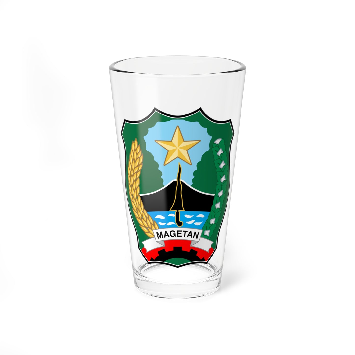 Seal of Magetan Regency (Indonesia) (Coat of Arms) Pint Glass 16oz