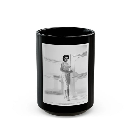 Barbara Darrow #07 (Vintage Female Icon) Black Coffee Mug-15oz-Go Mug Yourself