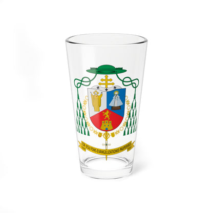 Escudo de Francisco Cerro Chaves arzobispo primado (Spain) (Coat of Arms) Pint Glass 16oz