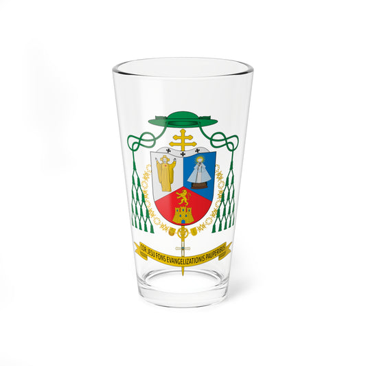 Escudo de Francisco Cerro Chaves arzobispo primado (Spain) (Coat of Arms) Pint Glass 16oz