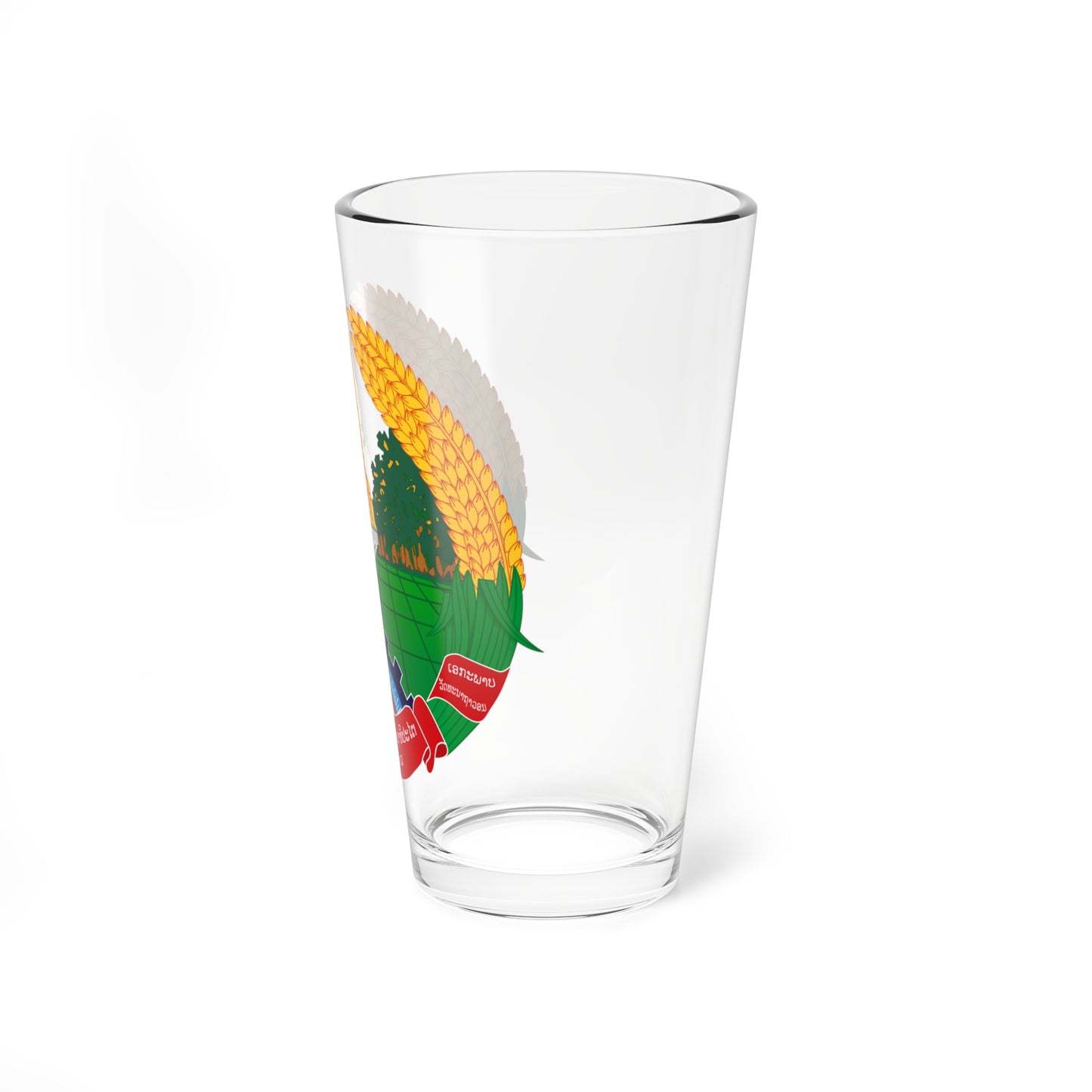 Emblem of Laos (Laos) (Coat of Arms) Pint Glass 16oz