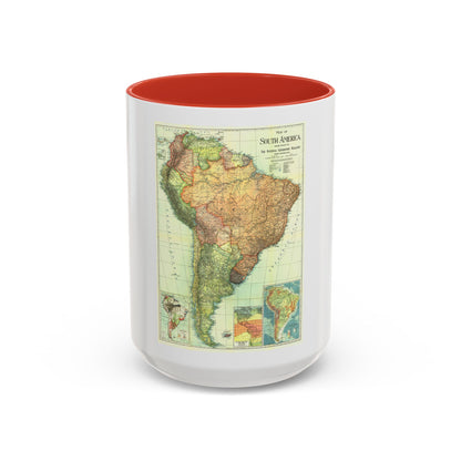 South America (1921) (Map) Accent Coffee Mug