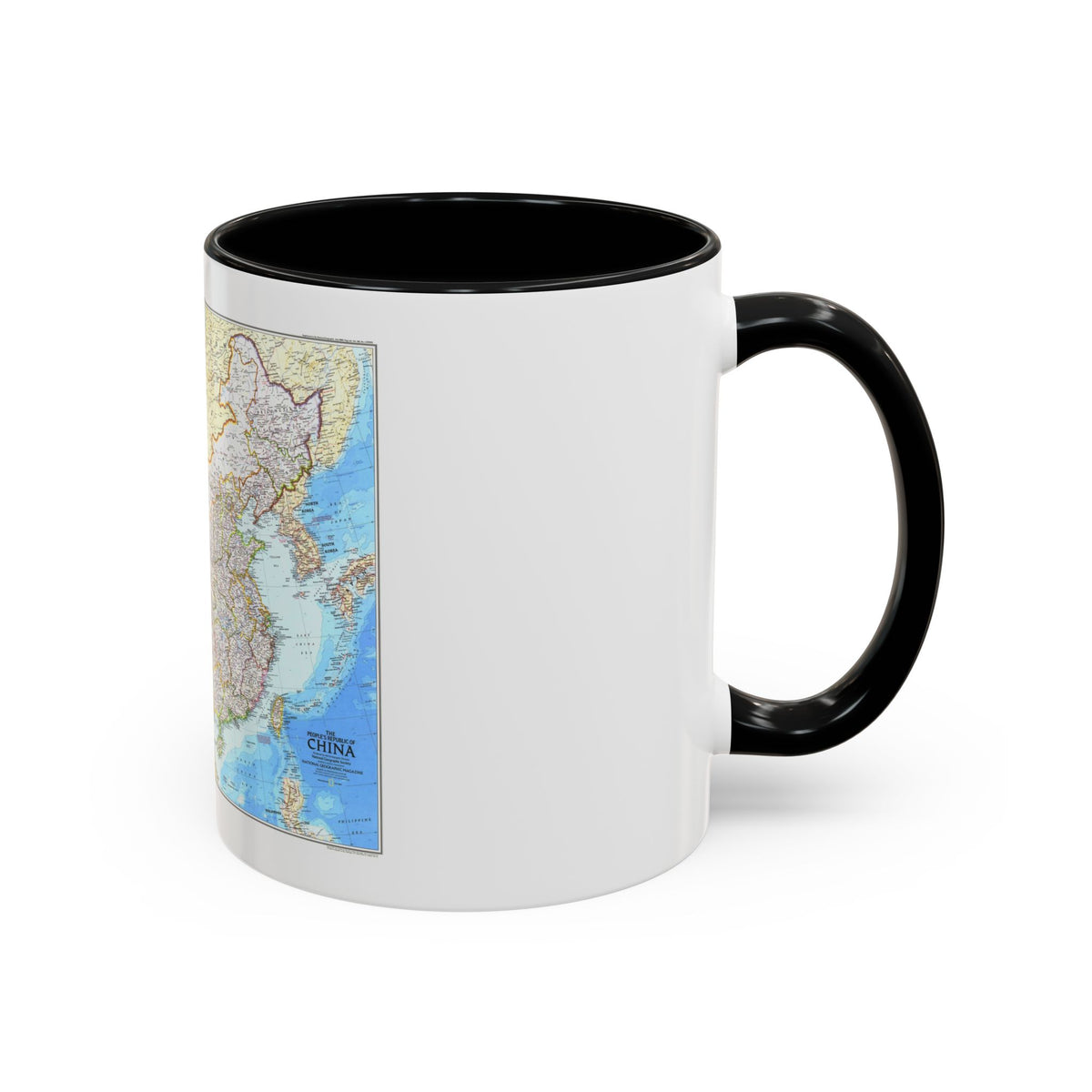 China - The People's Republic (1980) (Map) Accent Coffee Mug